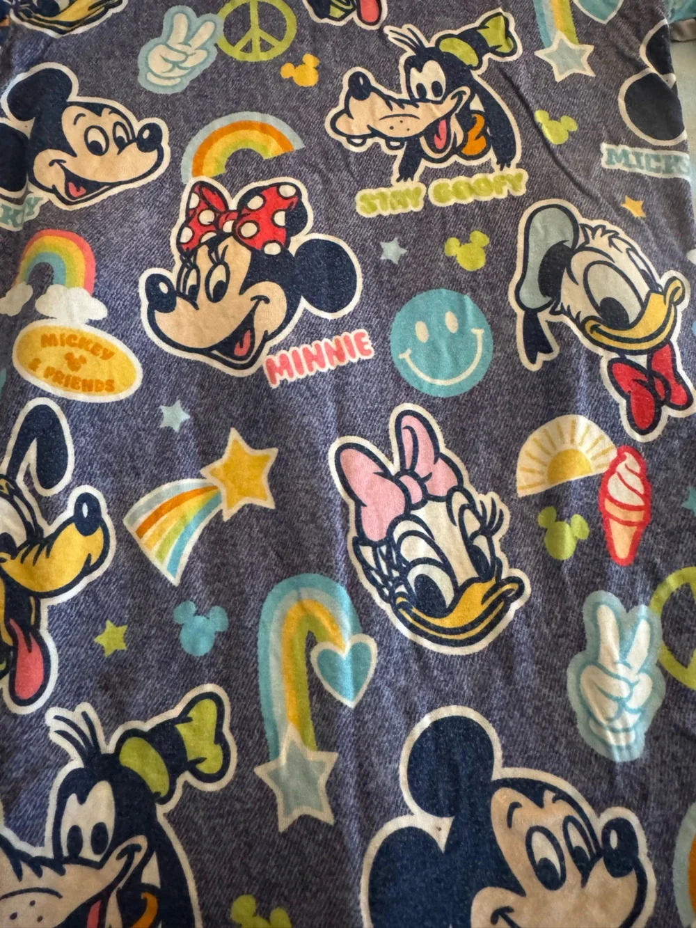 Disney Multicolor Mickey & Friends Navy Short-Sleeve Pajama Set